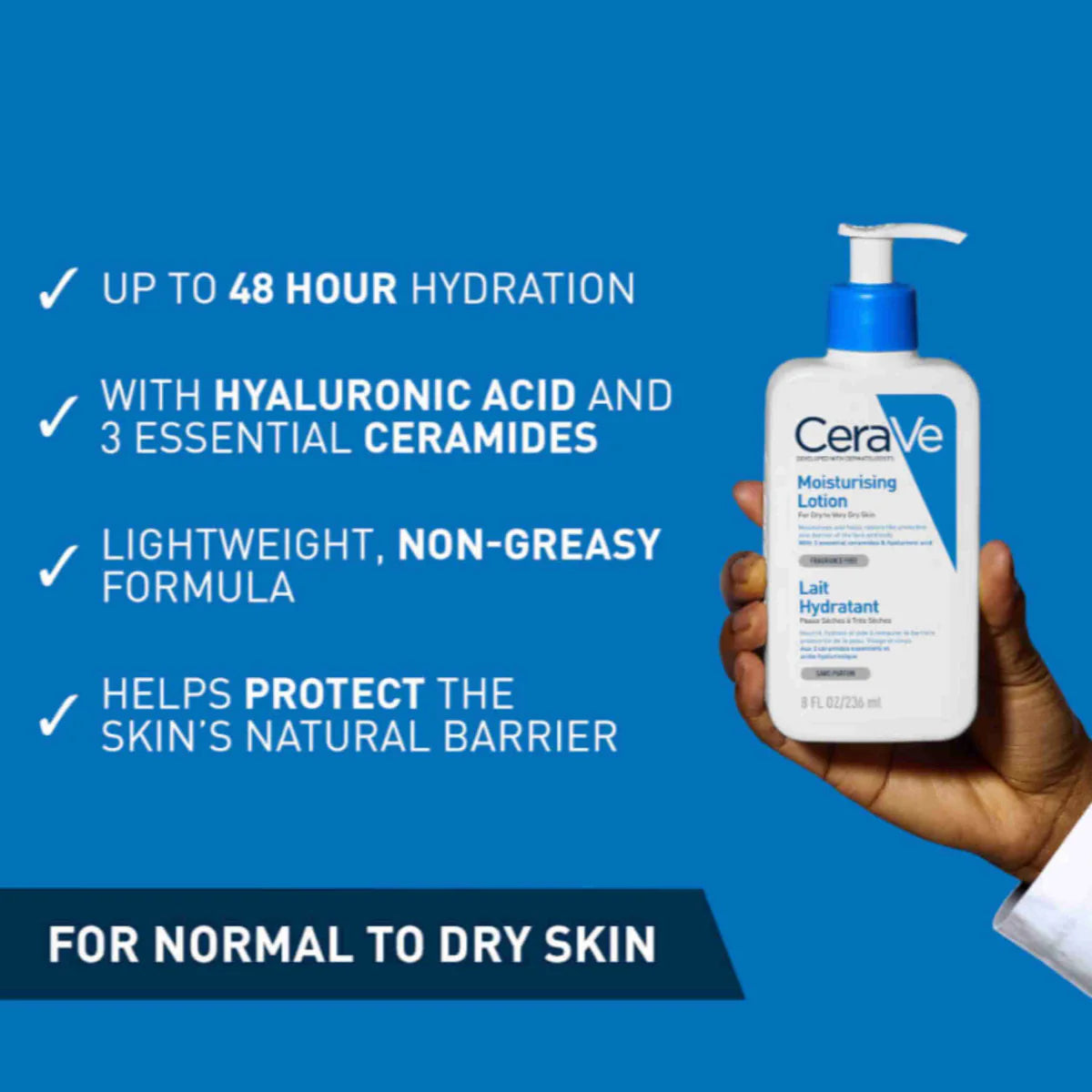 CeraVe Moisturizing Lotion for Dry to very Dry Skin - 236ML