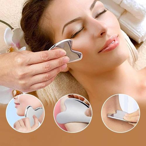 Gua Sha and Face Rollers,Metal Face Roller for Eyes Neck,Anti-aging Facial Massager