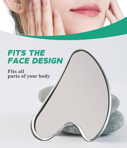 Gua Sha and Face Rollers,Metal Face Roller for Eyes Neck,Anti-aging Facial Massager