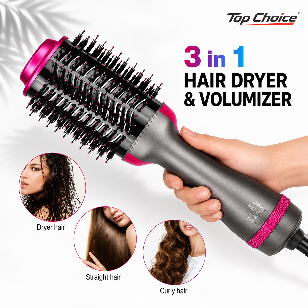 One Step Hot Air Bursh ( Straightener + Curler + Dryer )
