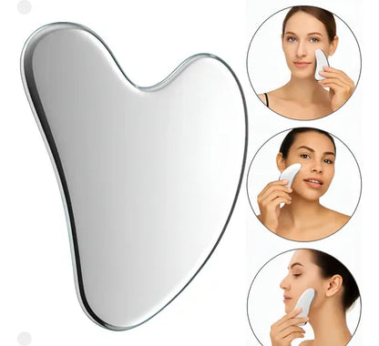 Gua Sha and Face Rollers,Metal Face Roller for Eyes Neck,Anti-aging Facial Massager
